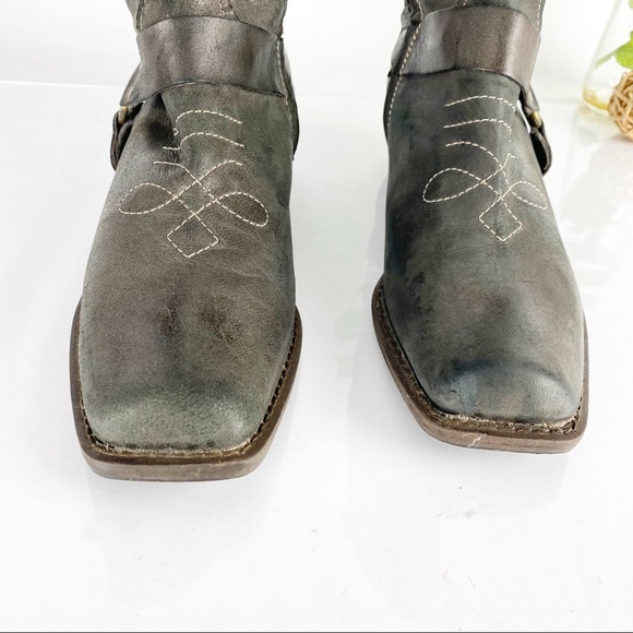 Anthropologie Bernardo Western Boot Distress Italy - Picture 4 of 13